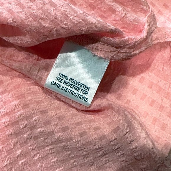 Studio Works Roll-Tab Sleeve Bright Pink Button Down Blouse Medium - Picture 8 of 13